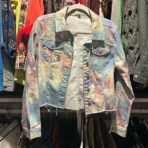 Tie dye denim jacket